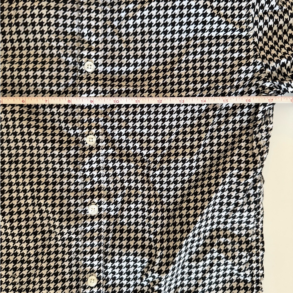 Black and White Houndstooth Collar Shirt - Picture 8 of 11